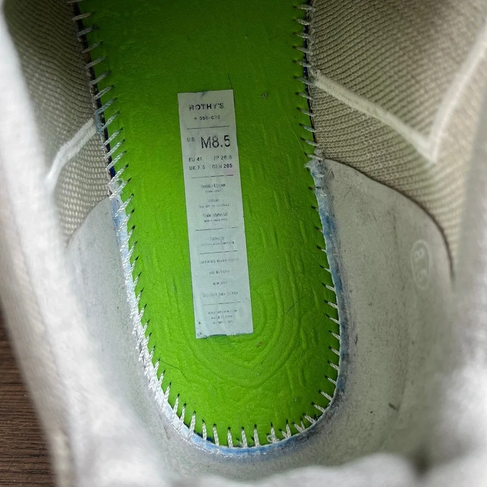 Rothy's The RS01 Sneaker Men's Bone White Shoes - Men's Size 8.5